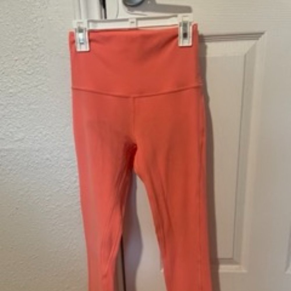 Lululemon ALign HR leggings 25" coral color.
